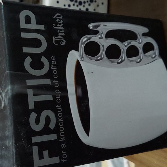 Brass Knuckle Coffee Cup - Picture 2 of 3